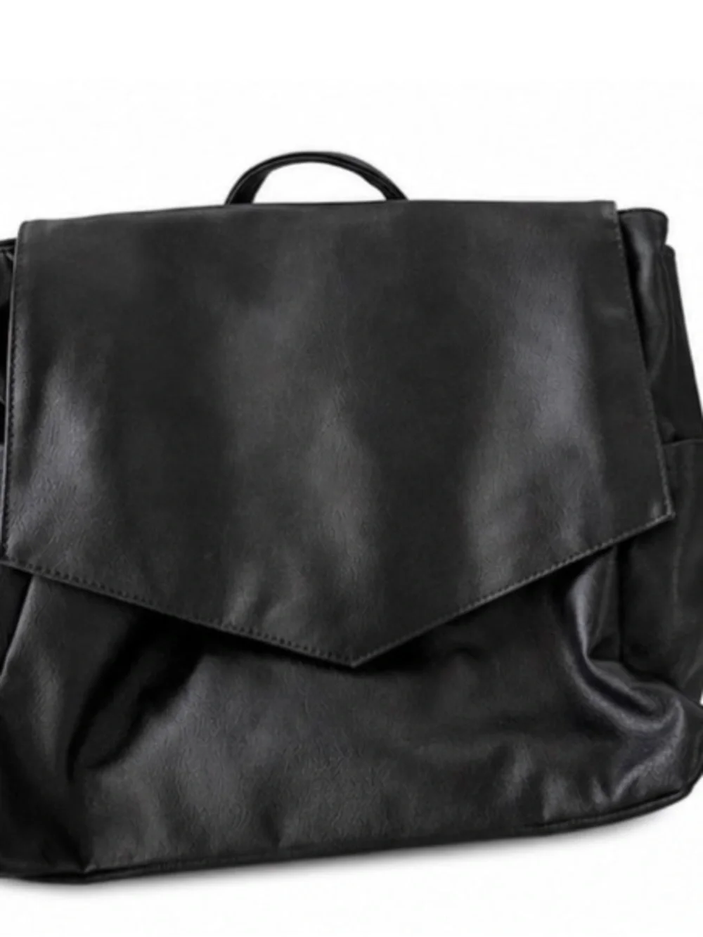 thirty-one Black Leather Laptop Backpack with Gold-Tone Accents